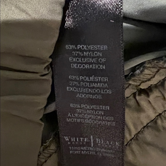 White House Black Market army green 3/4 sleeve jacket - Picture 8 of 9